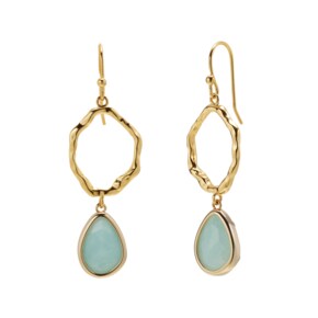 세턴 티케 드롭 귀걸이-아마조나이트 / Saturn Tyche Drop Earring - Amazonite