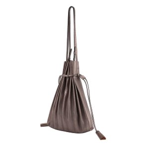 Lucky Pleats Shopper Cracked Brown