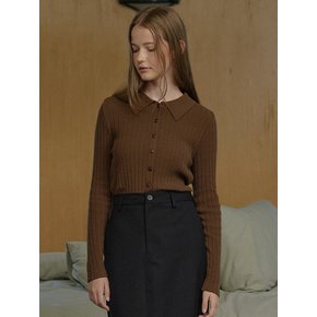 Relaxed knit shirts (Brown)