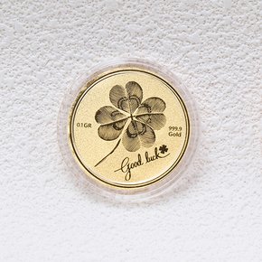 순금 24k 골드바 코인 0.1g [행운 클로버]