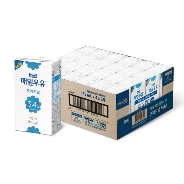 우유 멸균 오리지널 mini 125ml 24팩