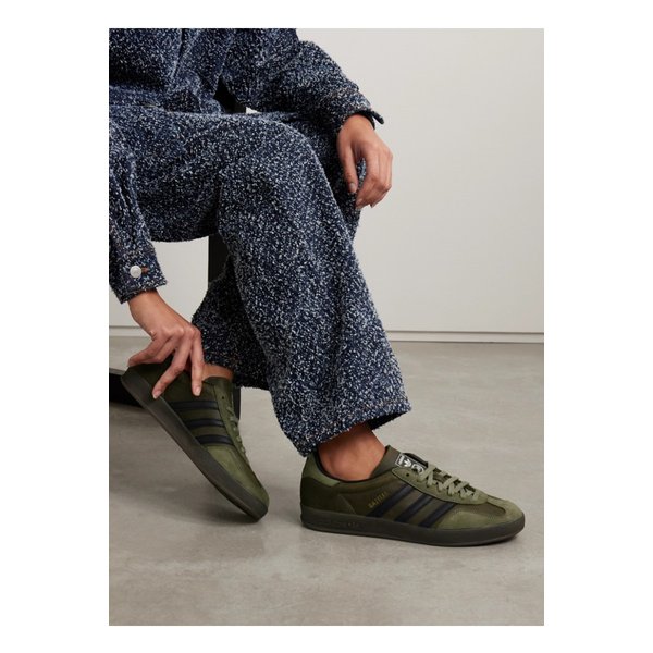 가젤 인도어 가죽 트리밍 스웨이드 스니커즈 1647597335947202