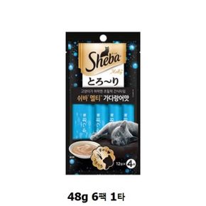 반려동물용품 고양이간식 쉬바 멜티 4p 6팩 1타 가다랑어맛 애완용품