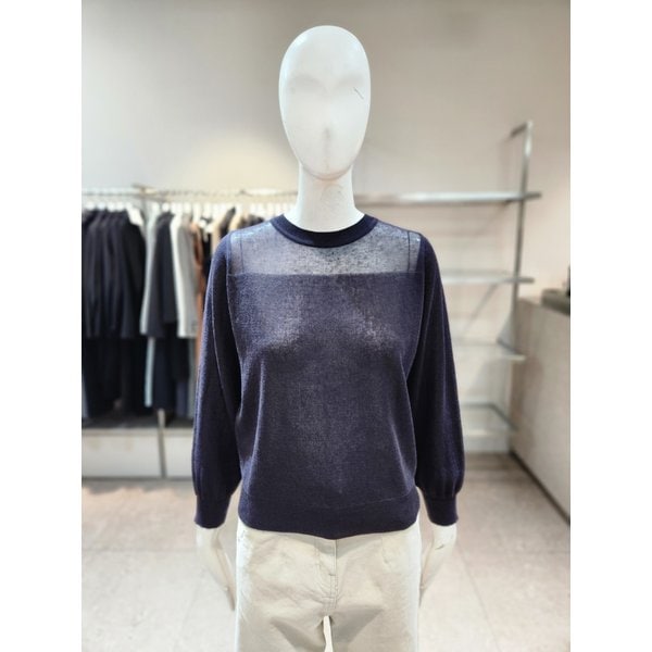 [여주점] [나이스클랍] 긴팔 시스루 니트 풀오버 A261PWK206