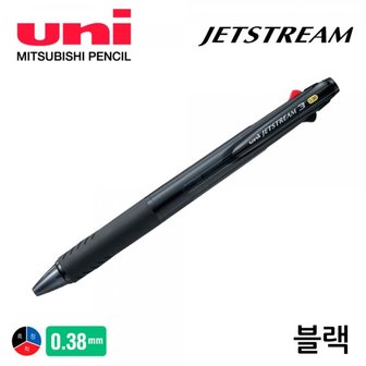 제이큐 미쯔비시 블랙 제트스트림 볼펜 3색 0.38mm X ( 2매입 )