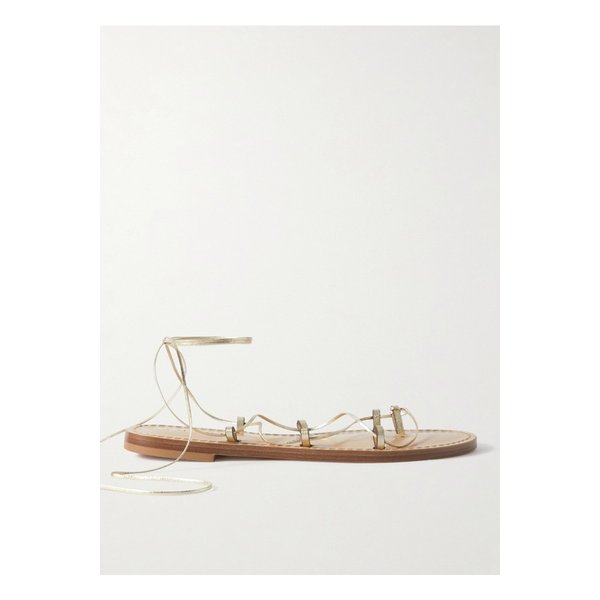 아마누 더 세렝게티 메탈릭 가죽 샌들 골드 1647597332373438