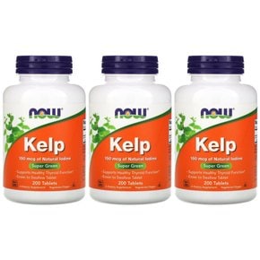 켈프 Kelp 그린 슈퍼푸드 천연요오드 150mcg 200정 X 3통