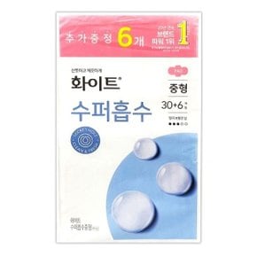 화이트 수퍼흡수 생리대 중형 36P O