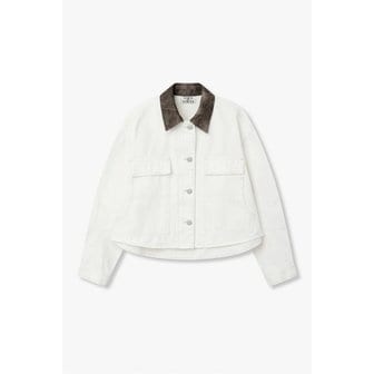 VOV 배색 카라 포인트 데님 점퍼_화이트 7116255305