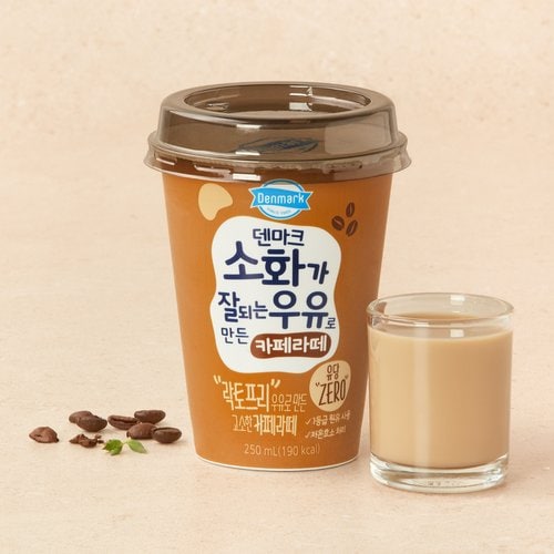 덴마크 소화가 잘 되는 우유로 만든 카페라떼 250ml