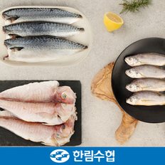 [제주 한림수협] 제주 옥돔&굴비&고등어 혼합 선물세트 4호 (옥돔 180g x 3팩+굴비700g(10미) x 2팩+고등어120g x 5팩) / 부직포가방_국내산_냉동비축품