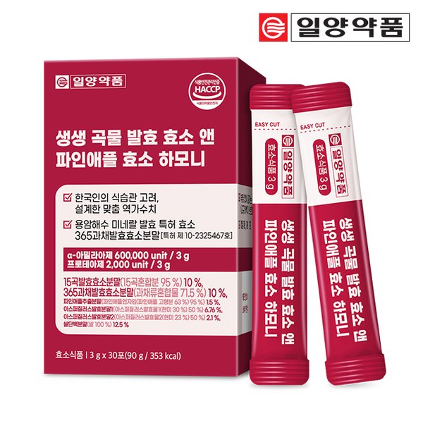 생생 곡물 발효 파인애플 브로멜라인 효소 유산균 30포 1개월분
