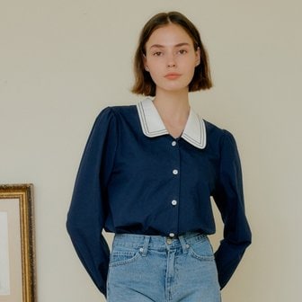 YUPPE COLOR STITCH SHIRT_NAVY