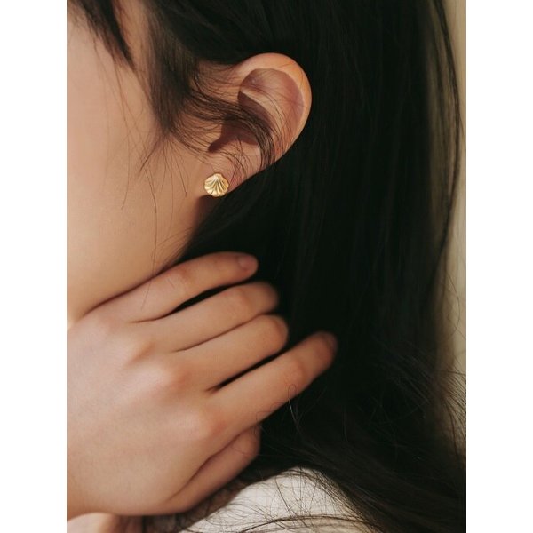 mini clam earrings (2colors)