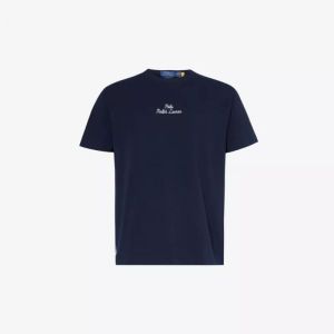 이스퀘어 5512387 Ralph Lauren Script logo text-print cotton-jersey T-shirt