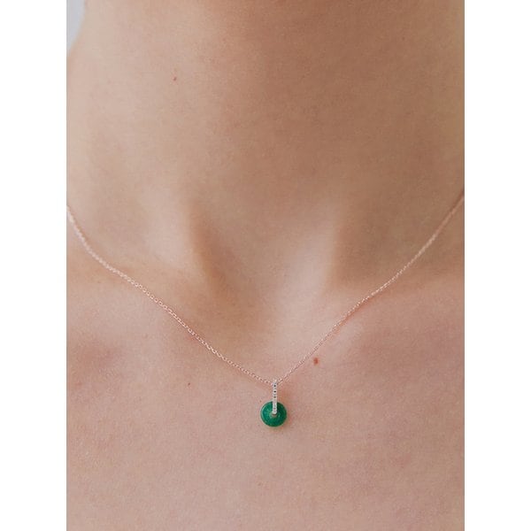 천연 비취 펜던트 목걸이(925실버)