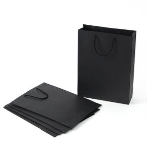 질긴 무지 쇼핑백 가방 블랙 30x40cm 5p