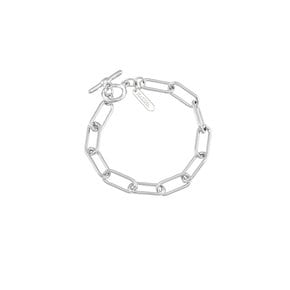 Gentle Square - Rhodium Chain Bracelet