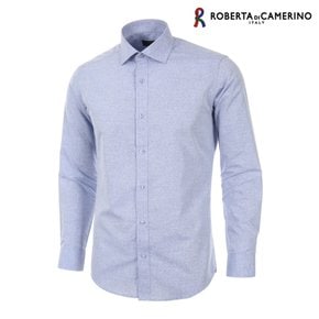 TC 솔리드 슬림핏 블루 긴소매 셔츠 RM1-452-2