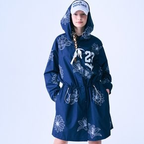 [마르디메크르디악티프]ALL OVER FLOWER PRINTED RAIN COAT_NAVY IVORY/AFK31VRC001NVIV