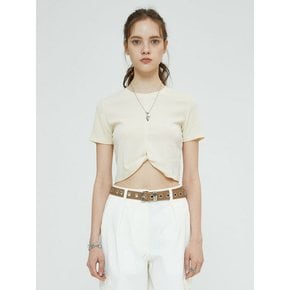 TWIST CROP TOP (CREAM)