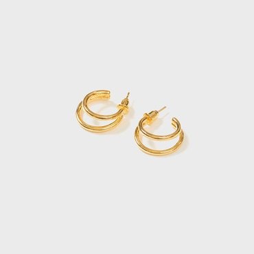 EENK Double Earrings - Gold
