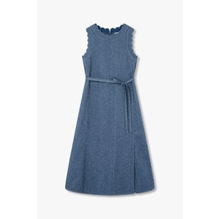 GCUT 스캘럽 디테일 데님 원피스 7225237601140