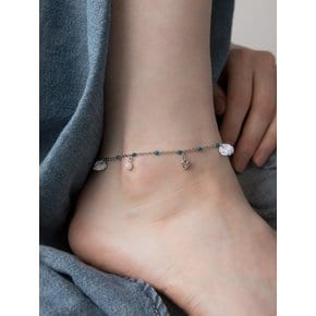 Gypsy mood blue pearl chain anklet