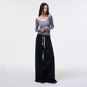 Flow String Wide Pants BK