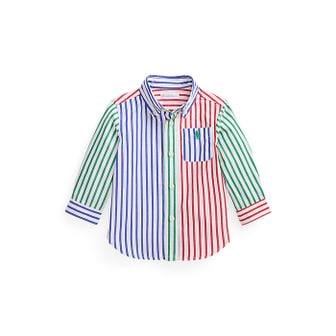 폴로 랄프 로렌 랄프 로렌 베이비 남아 스트라이프 코튼 포플린 펀 셔츠(CWPOWOVI6820179999)