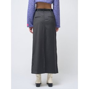 1Cargo Pocket Long Skirt Charcoal