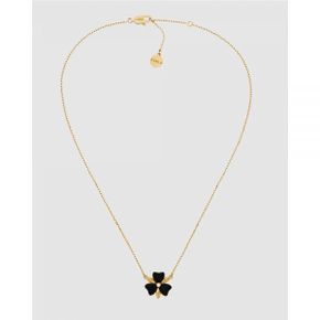 5618845 Furla Flora Gold-Tone & Black Enamel Necklace - Gold 120245478