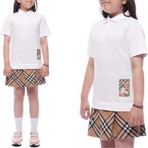[부산점] 25SS 체크 라벨 폴로 반팔티셔츠 (8105080 WHITE 25S)