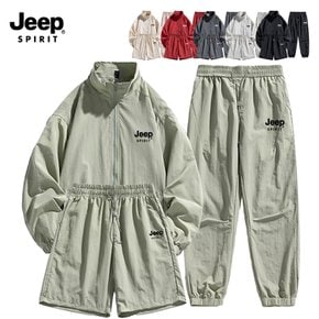 지프 JEEPSPIRIT 아노락 츄리닝세트 3PCS 트레이닝 반바지 긴바지 자외선차단 JP4560
