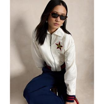 폴로 랄프 로렌 여성 로고 새틴 재킷(WMPOOTWNDG20087101)