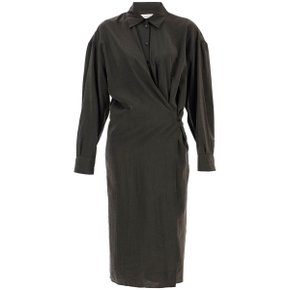 Long sleeve dress DR1024 LF208 DARK ESPRESSO