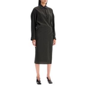 Long sleeve dress DR1024 LF208 DARK ESPRESSO