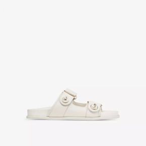 5465510 JIMMY CHOO Fayence pearl-embellished leather sandals