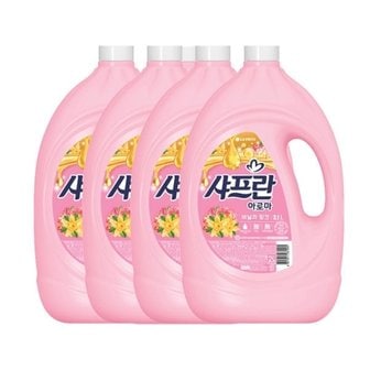 세제혁명 샤프란 섬유유연제 바닐라 핑크3.1L x 4개