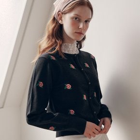 VINTAGE ROSE CARDIGAN BLACK