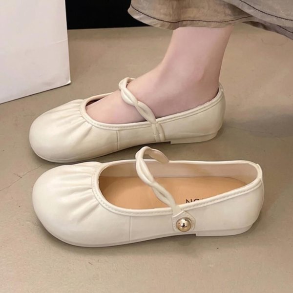 [옷자락] 여자 데이트룩 캐주얼 발편한 꼬임 젤리 메리제인 플랫