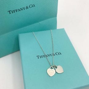 TIFFANY  CO  리턴 투 티파니 더블 하트 태그 팬턴트 미니 Tiffany Blue