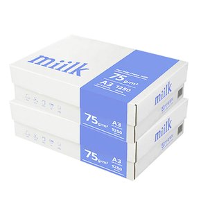 밀크 A3 복사용지 A3용지 75g 1250매 2BOX