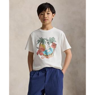 폴로 랄프 로렌 폴로 키즈 남아 8-18세 코튼 저지 그래픽 티(CWPOTSHY8021294100)