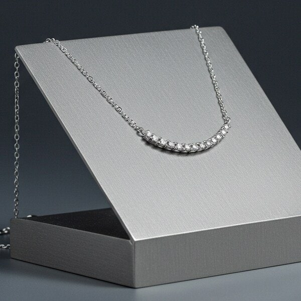 모이사나이트 목걸이 랩 다이아 챠밍 스마일