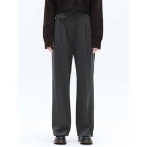 PINTUCK TAILORED WIDE PANTS_GREY