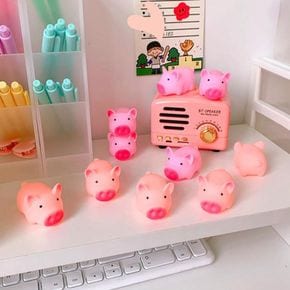 2종 귀여운 미니 핑크돼지 1p 장식용 삐삐 팬시소품