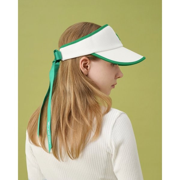 왁[WAAC]골프 (WGRCX24201GRX)여성 Ribbon Visor 모자