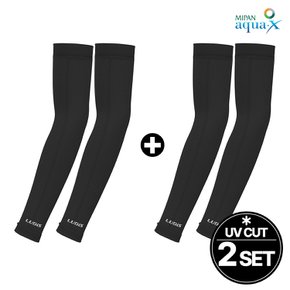 아웃도어 LUPDUA01 블랙 UV차단 쿨 팔목형 팔토시 2p, 2SET