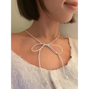 BIG RIBBON NECKLACE (2colors) AN422016